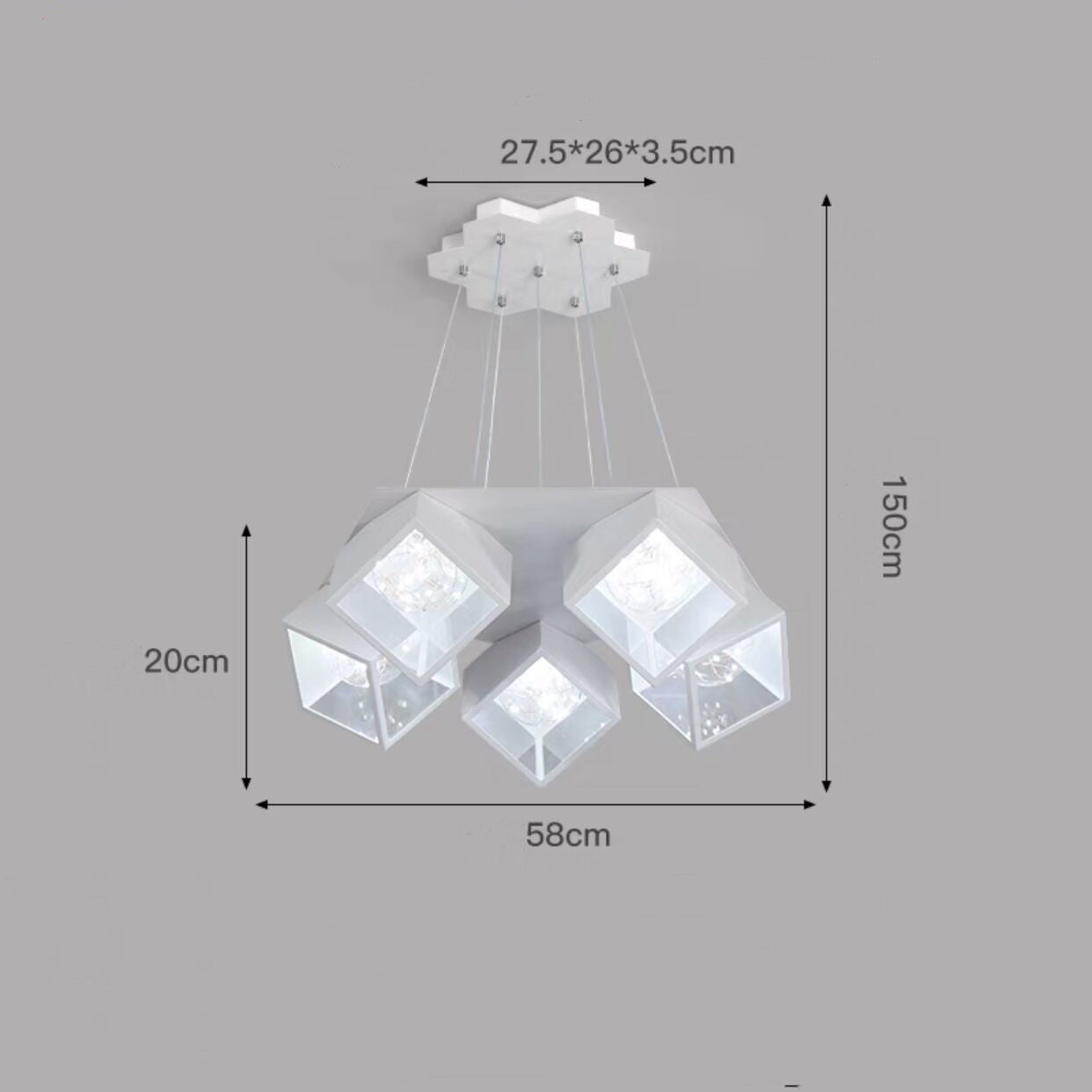 Home Bedroom Model Room Lamp Nordic Star Dining Room Chandelier