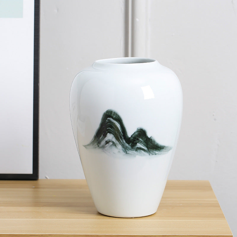 Hand painted zen vase