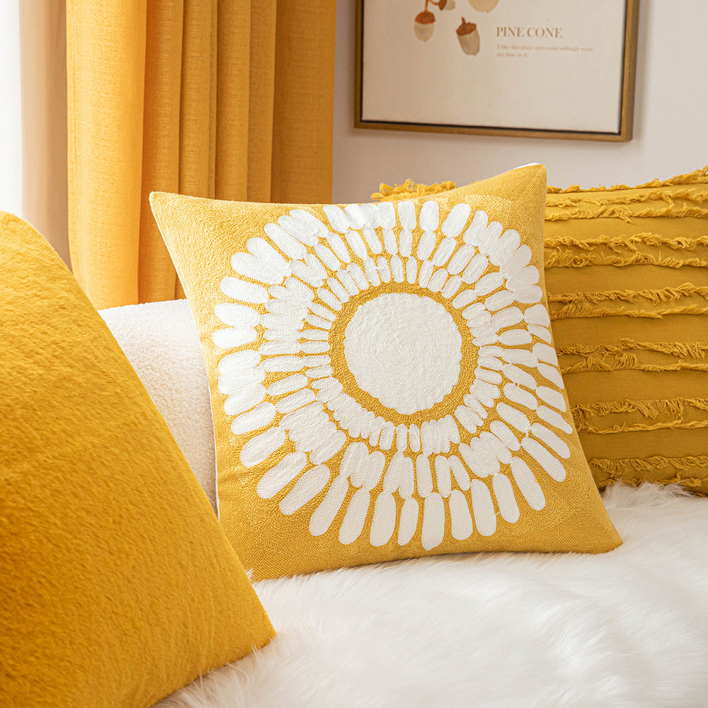 Yellow Pillow Cover Combination Solid Color Ornament Pillow