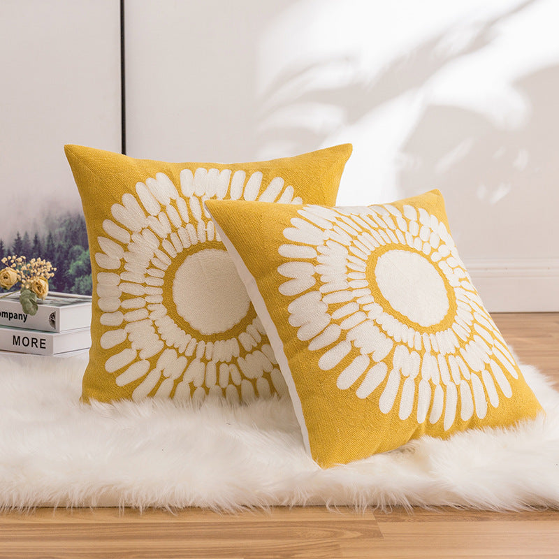 Yellow Pillow Cover Combination Solid Color Ornament Pillow